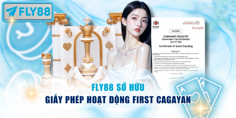 Fly88 sở hữu giấy phép hoạt động First Cagayan