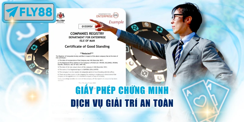 Giấy phép chứng minh dịch vụ giải trí an toàn